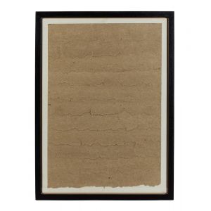 BOBO Intriguing Objects - Natural Torn Paper Wall Art in Glass Wooden Frame - BI-8063-0018