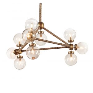 BOBO Intriguing Objects - Rope Triangular 10-Light Globe Chandelier - BI-7056-0008