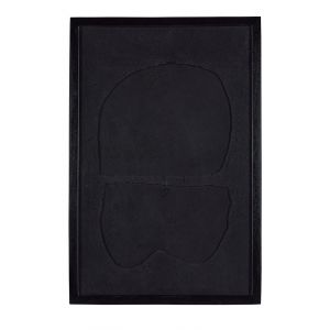 BOBO Intriguing Objects - Rounded Black Paper Mache Wall Art in Glass Wooden Frame - BI-8063-0016