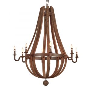 BOBO Intriguing Objects by Hooker Furniture - Wine Barrel Chandelier w/ Eight Arms - BI-7056-0015