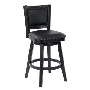 Boraam - Broadmoor Bar Height Swivel Stool - Black - 52929