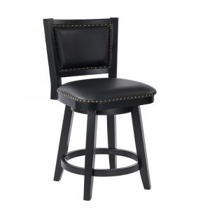 Boraam - Broadmoor Counter Height Swivel Stool - Black - 52924