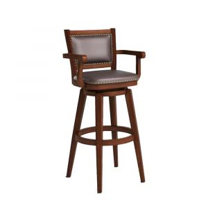 Boraam - Broadmoor Extra Tall Swivel Bar Stool With Arms - Cappuccino - 51834