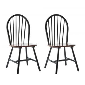 Boraam - Farmhouse Chair in Black and Cherry (Set of 2) - 31516