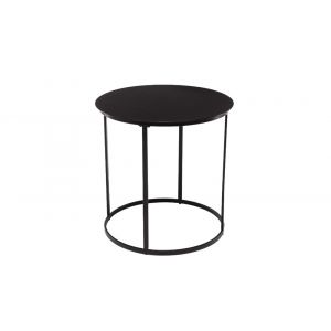 Boraam - Landon Round Metal End Table - Dark Brown Finish - 17218