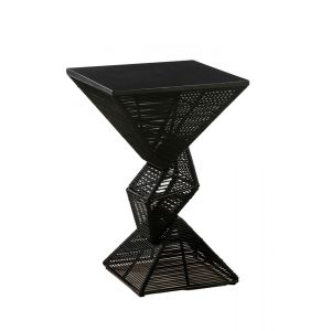 Boraam - Lorenzo Rope Geometric Pub Table - Black - 76156