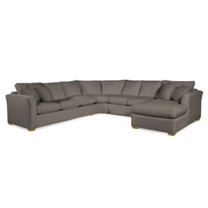 Braxton Culler - Bridgeport Four-Piece Sectional with Chaise (Brown Crypton Performance Fabric) - 560T-4PC-SEC1