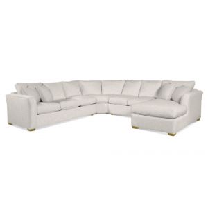 Braxton Culler - Bridgeport Four-Piece Sectional with Chaise (White Crypton Performance Fabric) - 560T-4PC-SEC1