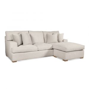Braxton Culler - Bridgetown Chaise Estate Sofa with Reversible Ottoman (White Crypton Performance Fabric) - 785-C04-C09