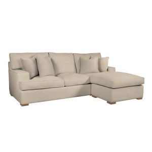 Braxton Culler - Bridgetown Chaise Estate Sofa with Reversible Ottoman (Beige Crypton Performance Fabric) - 785-C04-C09