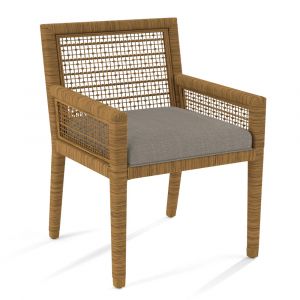 Braxton Culler - Pine Isle Arm Dining Chair (Brown Crypton Performance Fabric) - 1023-029