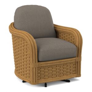 Braxton Culler - Somerset Barrel Swivel Chair (Brown Crypton Performance Fabric) - 953-005