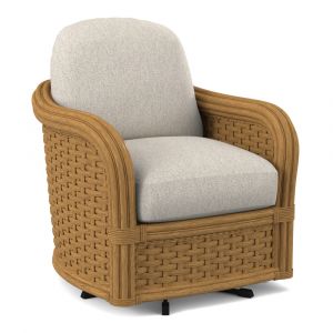 Braxton Culler - Somerset Barrel Swivel Chair (White Crypton Performance Fabric) - 953-005