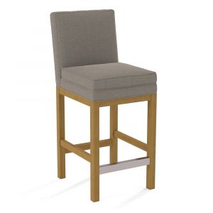 Braxton Culler - Upholstered Top Bar Stool (Brown Crypton Performance Fabric) - B113-003