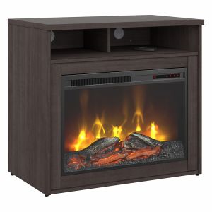 Bush Furniture - 400 Series 32W Electric Fireplace with Shelf in Storm Gray - 400S132SGFR-Z