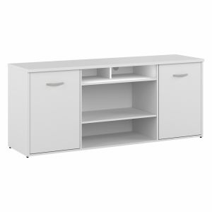 Bush Furniture - 72W Office Storage Cabinet with Doors and Shelves in White - CTBS172WH-Z