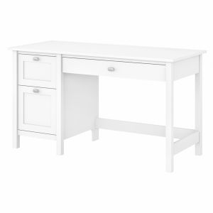 Bush Furniture - Broadview 54W Computer Desk with Drawers in Pure White - BDD254WH-03
