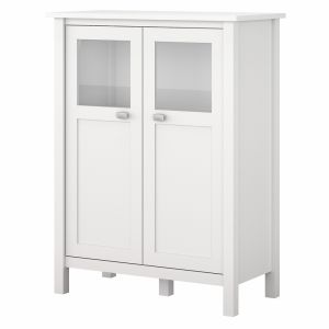 Bush Furniture - Broadview Bathroom Storage Cabinet in White - BD018WH
