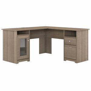 Bush Furniture - Cabot 60W L Shaped Computer Desk in Ash Gray - WC31230K