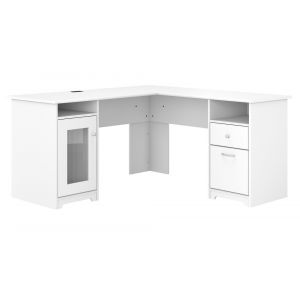 Bush Furniture - Cabot 60W L Shaped Computer Desk in White - WC31930K