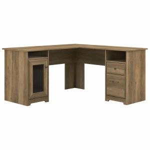 Bush Furniture  -  Cabot 60W L Shaped Computer Desk in Reclaimed Pine  - WC31530K