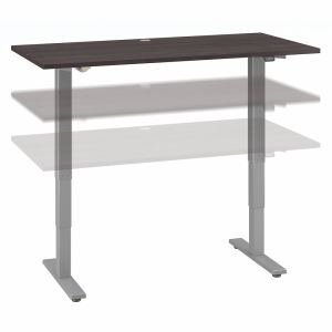 Bush Furniture - Cabot 60W x 30D Electric Height Adjustable Standing Desk in Heather Gray - WC31712K