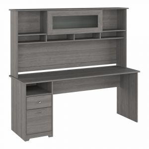 Bush Furniture - Cabot 72W Computer Desk with Hutch in Modern Gray - CAB049MG