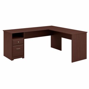 Bush Furniture - Cabot 72W L Shaped Computer Desk with Drawers in Harvest Cherry - CAB051HVC