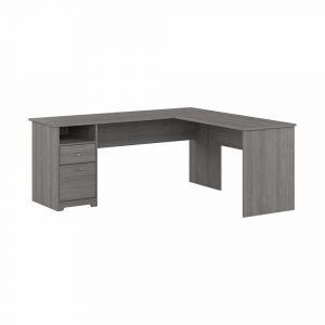 Bush Furniture - Cabot 72W L Shaped Computer Desk with Drawers in Modern Gray - CAB051MG