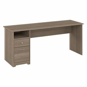 Bush Furniture - Cabot 72W Single Pedestal Desk in Ash Gray - WC31272