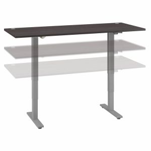 Bush Furniture - Cabot 72W x 30D Electric Height Adjustable Standing Desk in Heather Gray - WC31713K