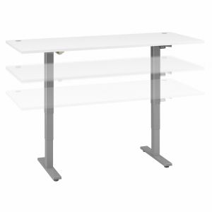 Bush Furniture - Cabot 72W x 30D Electric Height Adjustable Standing Desk in White - WC31913K