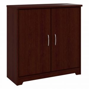 Bush Furniture - Cabot Small Storage Cabinet with Doors in Harvest Cherry - WC31498