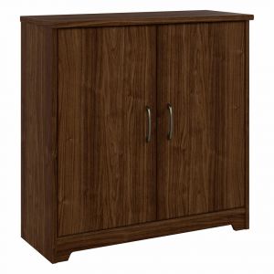 Bush Furniture - Cabot Small Storage Cabinet with Doors in Modern Walnut - WC31098