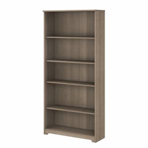 Bush Furniture - Cabot Tall 5 Shelf Bookcase in Ash Gray - WC31266
