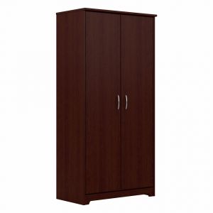 Bush Furniture - Cabot Tall Bathroom Storage Cabinet with Doors in Harvest Cherry - WC31499-Z1