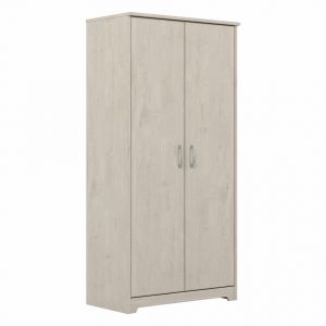 Bush Furniture - Cabot Tall Bathroom Storage Cabinet with Doors in Linen White Oak - WC31199-Z1