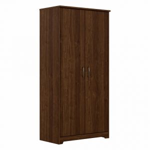 Bush Furniture - Cabot Tall Kitchen Pantry Cabinet with Doors in Modern Walnut - WC31099-Z