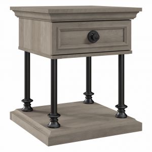 Bush Furniture - Coliseum Designer End Table with Storage in Driftwood Gray - CST120DG-03