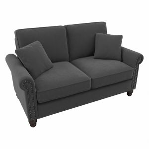 Bush Furniture - Coventry 61W Loveseat in Charcoal Gray Herringbone - CVJ61BCGH-03K