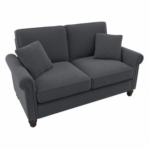 Bush Furniture - Coventry 61W Loveseat in Dark Gray Microsuede Fabric - CVJ61BDGM-03K