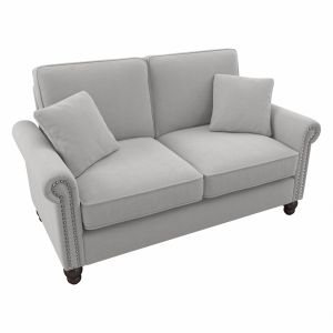 Bush Furniture - Coventry 61W Loveseat in Light Gray Microsuede Fabric - CVJ61BLGM-03K