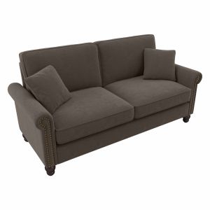 Bush Furniture - Coventry 73W Sofa in Chocolate Brown Microsuede Fabric - CVJ73BCBM-03K