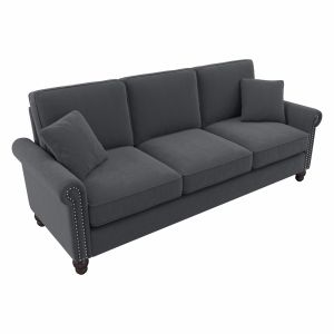 Bush Furniture - Coventry 85W Sofa in Dark Gray Microsuede Fabric - CVJ85BDGM-03K