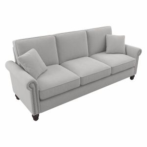 Bush Furniture - Coventry 85W Sofa in Light Gray Microsuede Fabric - CVJ85BLGM-03K