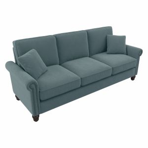 Bush Furniture - Coventry 85W Sofa in Turkish Blue Herringbone - CVJ85BTBH-03K