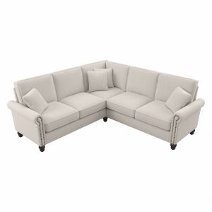 Bush Furniture - Coventry 87W L Sectional in Light Beige Microsuede Fabric - CVY86BLBM-03K