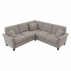 Bush Furniture - Coventry 87W L Shaped Sectional Couch in Beige Herringbone - CVY86BBGH-03K