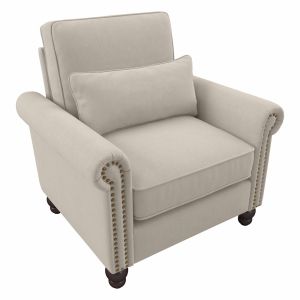 Bush Furniture - Coventry Accent Chair with Arms in Cream Herringbone - CVK36BCRH-03