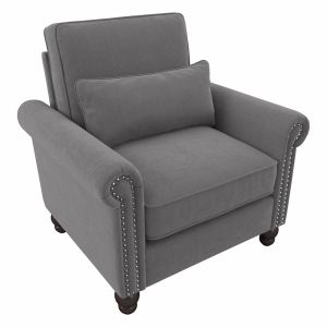 Bush Furniture - Coventry Accent Chair with Arms in French Gray Herringbone - CVK36BFGH-03